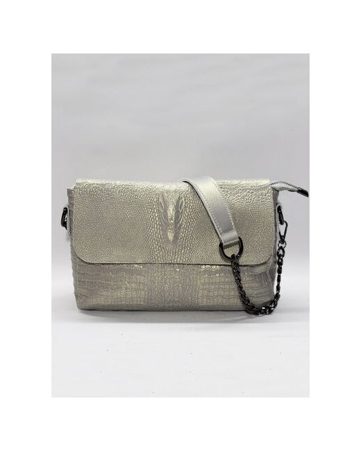 Finsa Сумка кросс-боди классическая внутренний карман регулируемый ремень серый серебряный