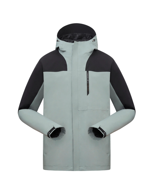 Toread Туристическая куртка средней длины силуэт прямой карманы мембранная регулируемый капюшон несъемный край водонепроницаемая размер 3XL черный