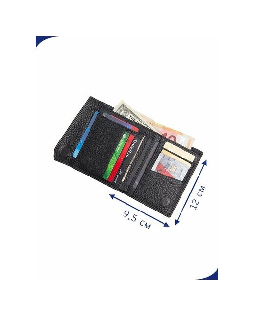 Shark Бумажник зернистая фактура на магните 2 отделения для банкнот карт и монет потайной карман подарочная упаковка