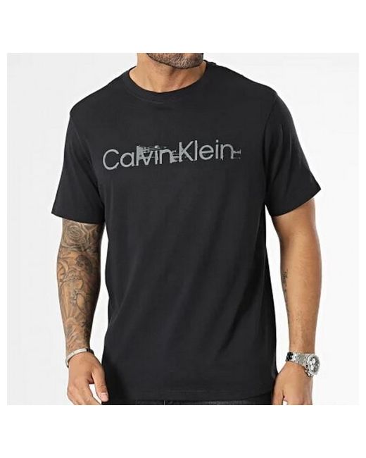 Calvin Klein Футболка хлопок принт надписи размер S