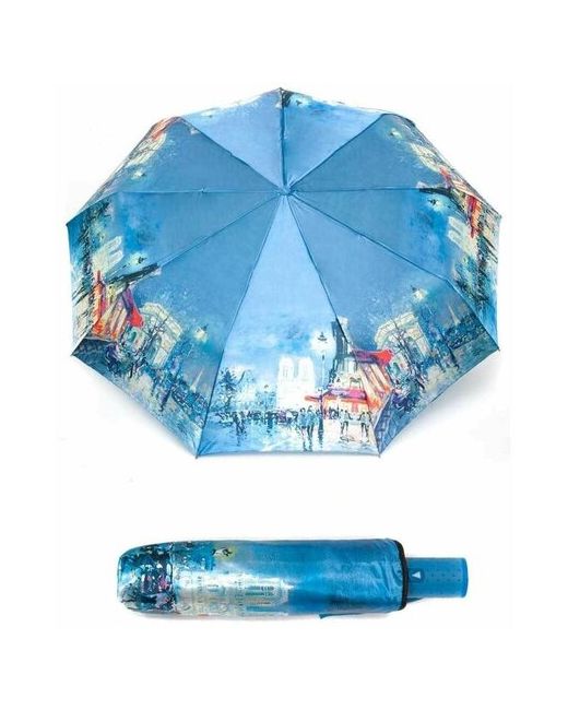 Universal Umbrella Зонт полуавтомат 3 сложения купол 99 см. 9 спиц система антиветер чехол в комплекте для