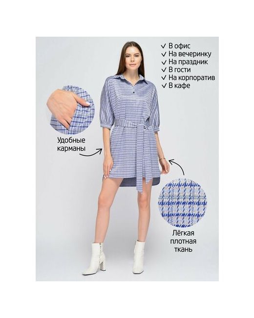 Viserdi Платье-рубашка мини размер 52 мультиколор