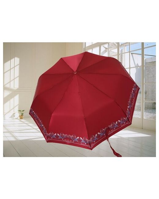 Женский зонт DOLPHIN UMBRELLA Зонт полуавтомат 3 сложения купол 100 см. 9 спиц система антиветер чехол в комплекте для