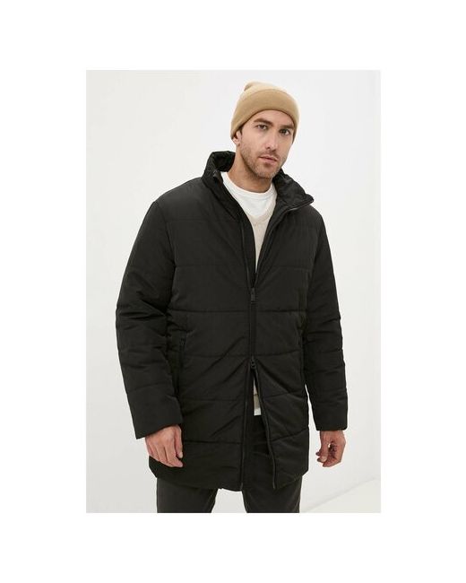 Baon Куртка демисезон/зима силуэт прямой подкладка капюшон карманы размер 50 черный