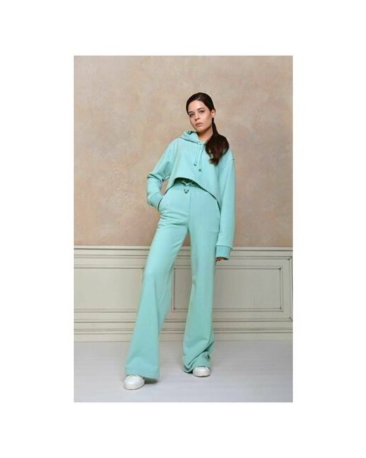 Koi Couture Костюм худи и брюки спортивный стиль свободный силуэт размер 46 зеленый