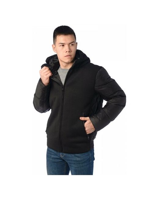 Fanfaroni Куртка демисезонная внутренний карман карманы несъемный капюшон манжеты размер 52