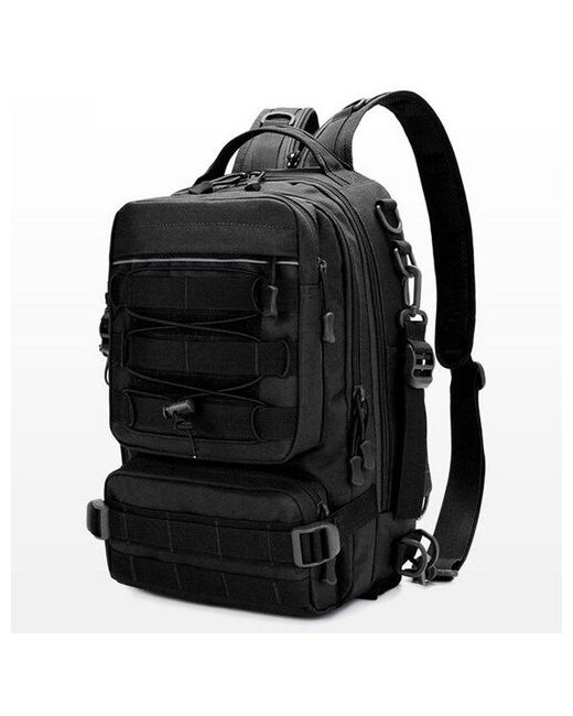 Mivo-World Рюкзак барсетка полиэстер текстиль вмещает А4 внутренний карман регулируемый ремень складной черный