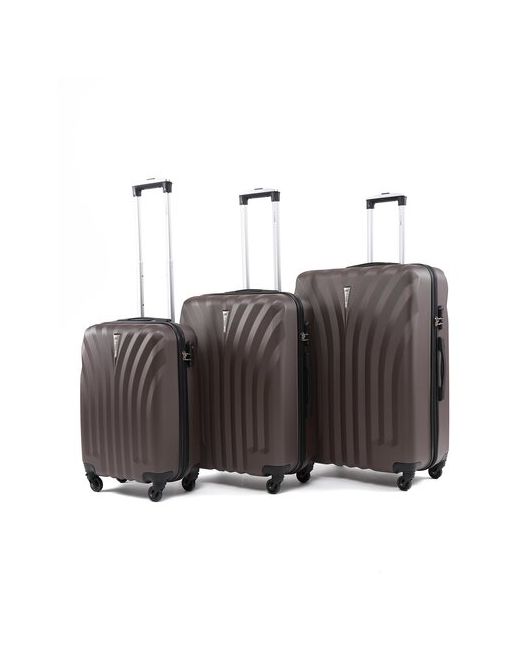 Lacase Комплект чемоданов 3 шт. пластик ABS-пластик рифленая поверхность 100 л размер L