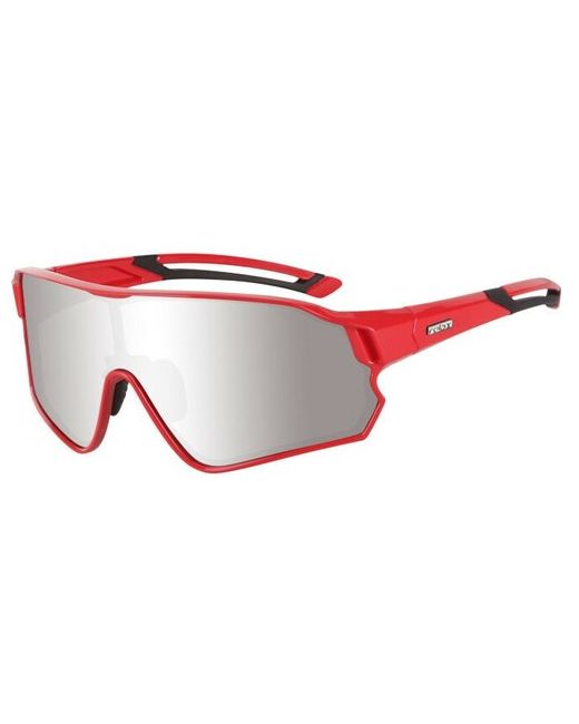 Relax Солнцезащитные очки монолинза оправа спортивные поляризационные красный