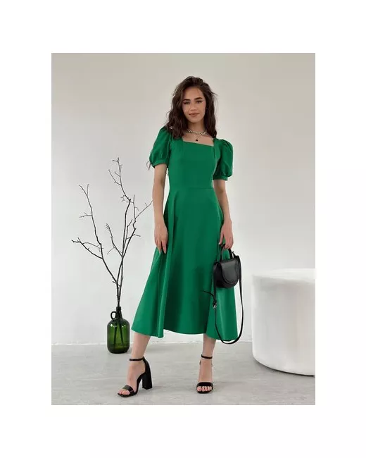 Miss brand Платье полуприлегающее размер M зеленый