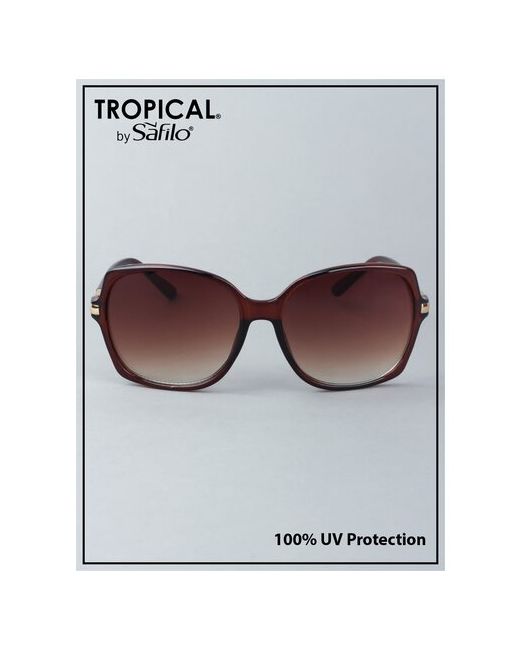 Tropical Солнцезащитные очки квадратные оправа с защитой от УФ градиентные для