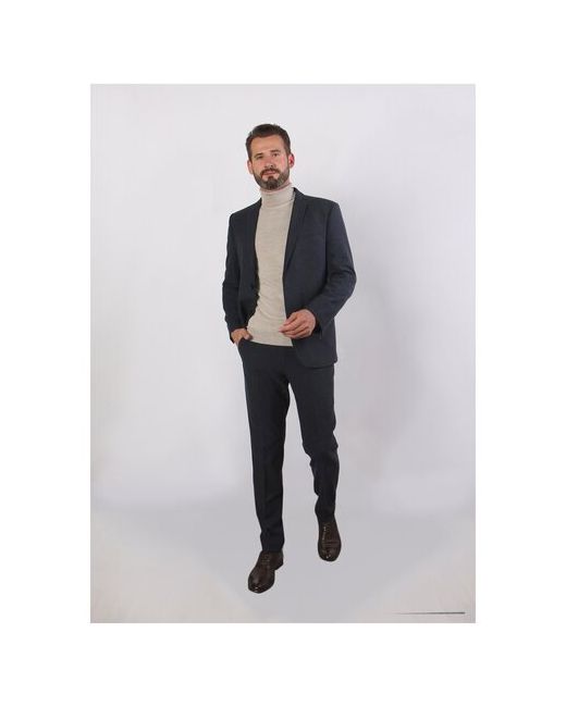 mishelin Костюм пиджак и брюки повседневный стиль прилегающий силуэт шлицы однобортная карманы подкладка размер 182-108-096