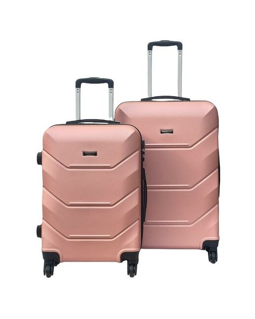 Bags-Art Комплект чемоданов 2 шт. водонепроницаемый 82 л размер S розовый черный