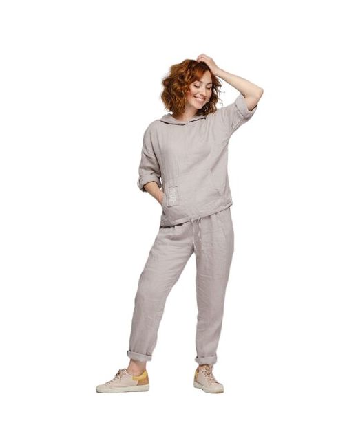 Kayros Костюм худи и брюки повседневный стиль прямой силуэт капюшон карманы размер 42-44