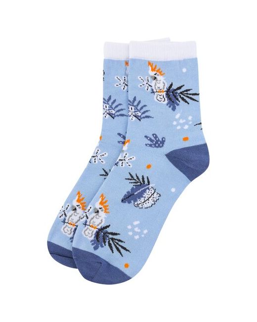 Kawaii Factory носки высокие фантазийные 100 den размер 35-39 синий