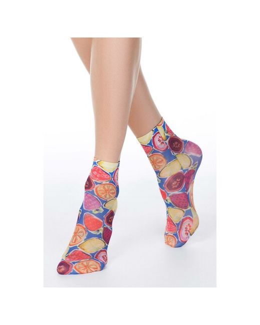 CONTE Elegant носки укороченные фантазийные капроновые 40 den размер 23-25 мультиколор