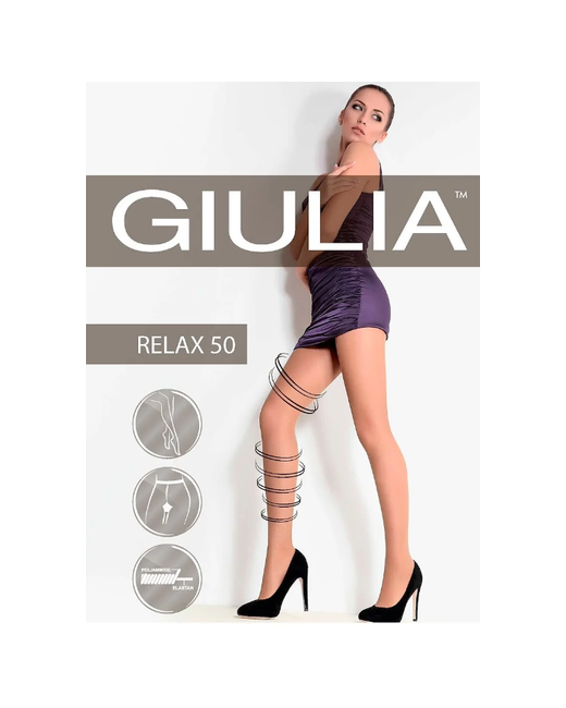 Giulia Колготки Relax 50 den с ластовицей шортиками размер