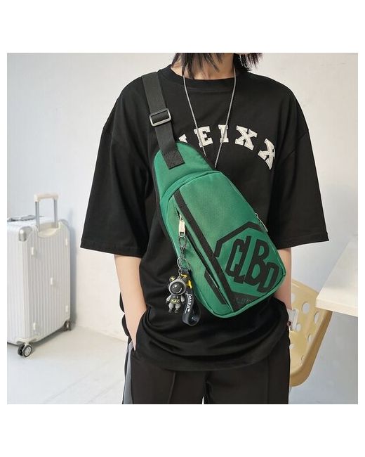 Clbd Сумка кросс-боди спортивная текстиль полиэстер внутренний карман зеленый
