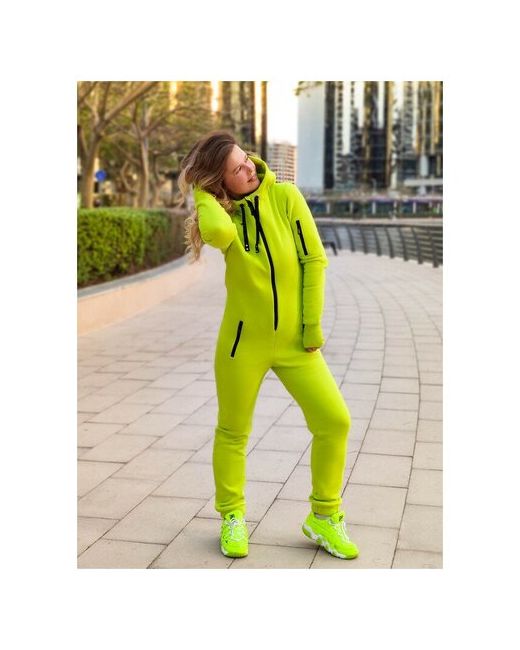 Aussie Wear Комбинезон спортивный стиль полуприлегающий силуэт утепленный размер S зеленый