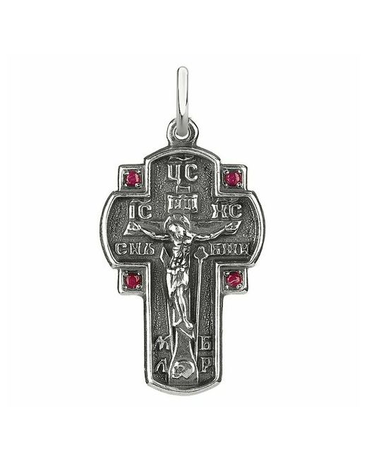 Corde Серебряный крест с натуральными рубинами серебро 925.