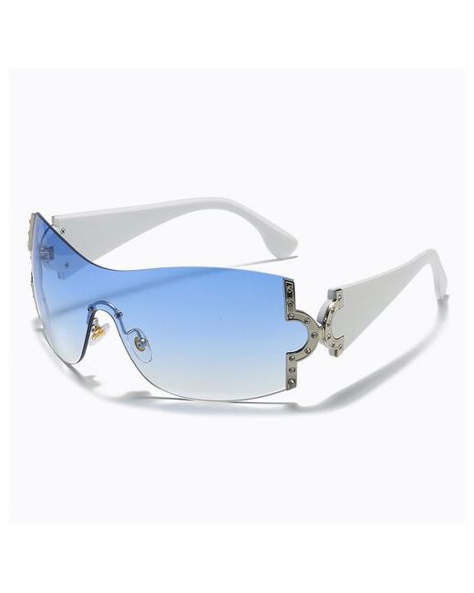 Omaho Солнцезащитные очки овальные оправа складные ударопрочные устойчивые к появлению царапин с защитой от УФ белый