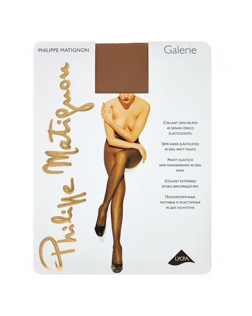 Phillipe Matignon Колготки Galerie 40 den с ластовицей матовые размер