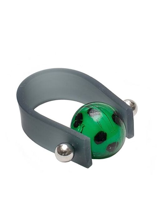 Divetro Кольцо муранское стекло размер 16 зеленый
