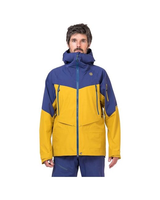 Ternua Куртка средней длины силуэт прямой водонепроницаемая воздухопроницаемая несъемный капюшон снегозащитная юбка размер S желтый