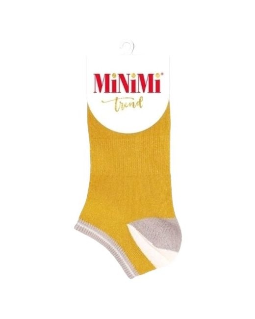 Minimi носки укороченные нескользящие размер 39-41 25-27 зеленый горчичный