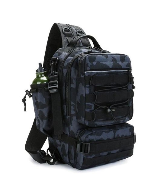 Mivo-World Рюкзак барсетка полиэстер текстиль вмещает А4 внутренний карман регулируемый ремень складной черный