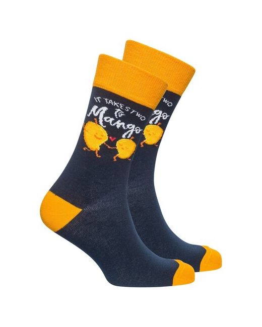 Socks n Socks Носки 1 пара высокие подарочная упаковка износостойкие на Новый год 23 февраля фантазийные нескользящие размер 7-12 US 40-45 EU желтый мультиколор