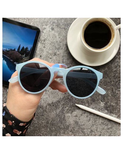 Blue Lake Солнцезащитные очки круглые оправа для