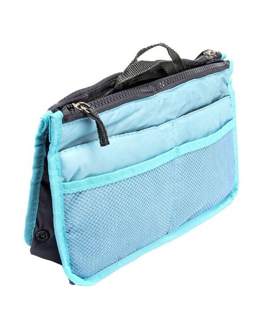Bradex Органайзер для сумки на молнии 10х17х28 см ручки переноски подкладка голубой