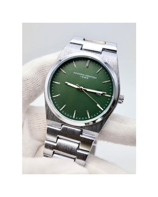 Mivo-World Наручные часы и наручные кварцевые электронные подарок часики с металлическим браслетом серебряный зеленый