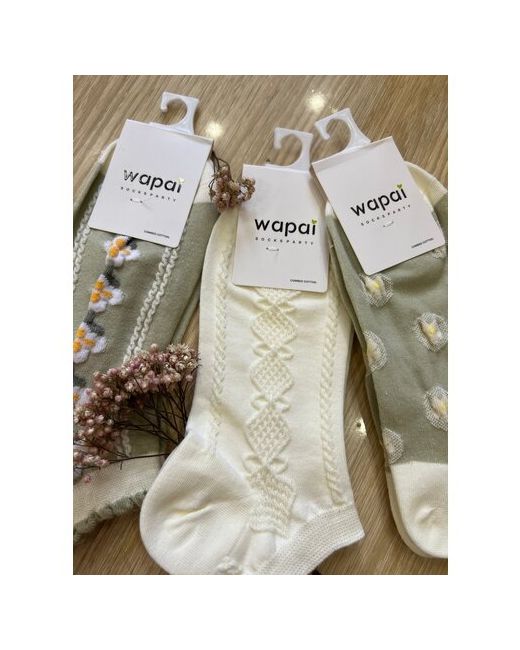 Wapai*Socks носки размер 36-41 зеленый белый