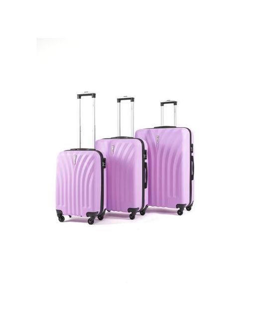 Lacase Комплект чемоданов 3 шт. пластик ABS-пластик рифленая поверхность 100 л размер L