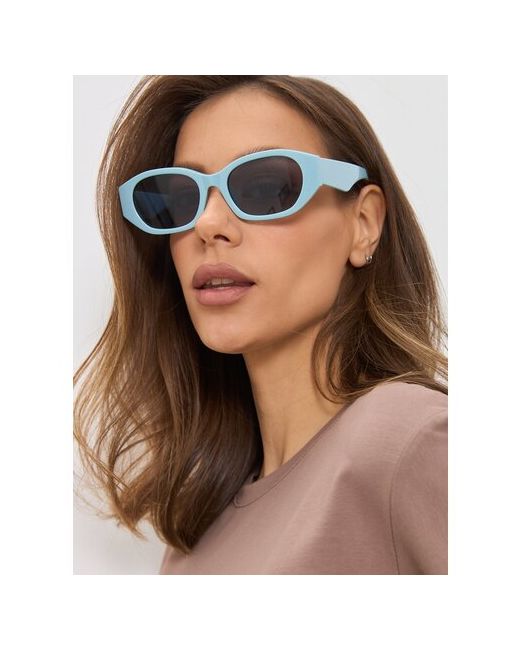 BlueCherry Солнцезащитные очки овальные ударопрочные спортивные с защитой от УФ