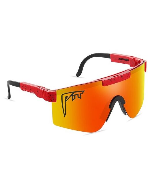 Filinn Солнцезащитные очки квадратные спортивные складные ударопрочные с защитой от УФ зеркальные для бордовый