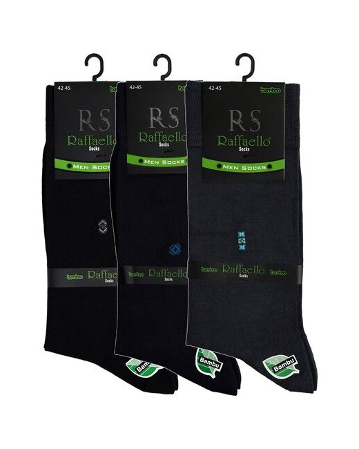 Raffaello Socks носки 3 пары высокие воздухопроницаемые размер 42-45 черный синий