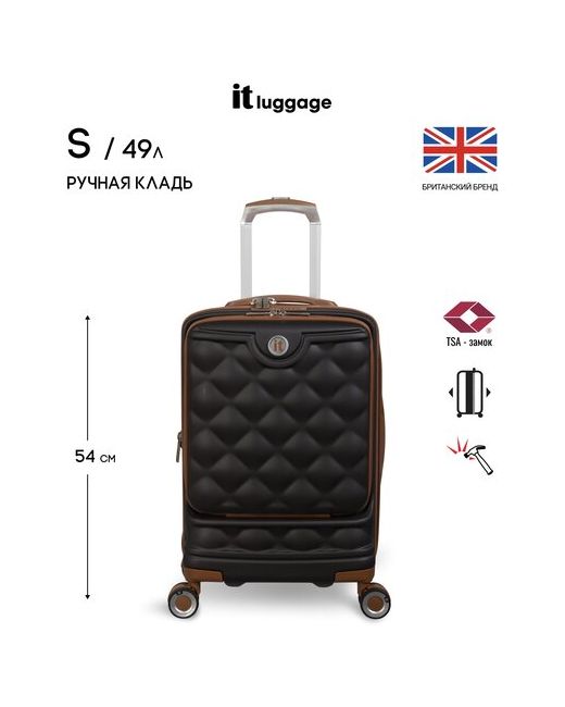 IT Luggage Чемодан опорные ножки на боковой стенке износостойкий увеличение объема жесткое дно 49 л размер S