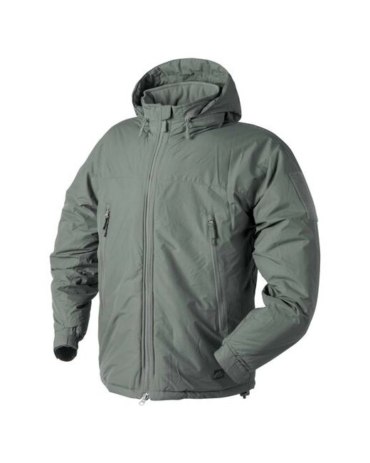 Helikon-Tex Куртка зимняя силуэт прямой капюшон ультралегкая мембранная карманы размер 46 зеленый