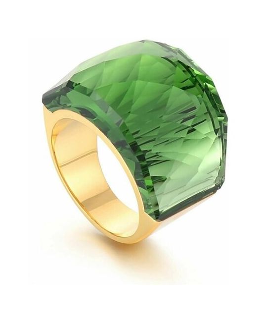 Wonka Кольцо помолвочное родирование кристаллы Swarovski искусственный камень кристалл зеленый