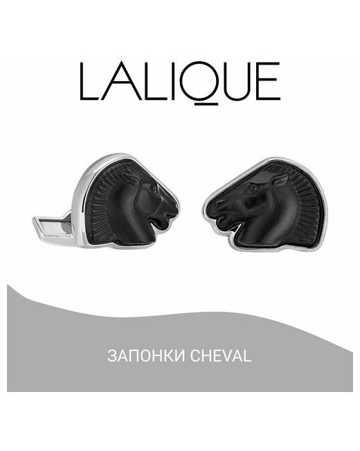 Lalique Запонки хрусталь черный