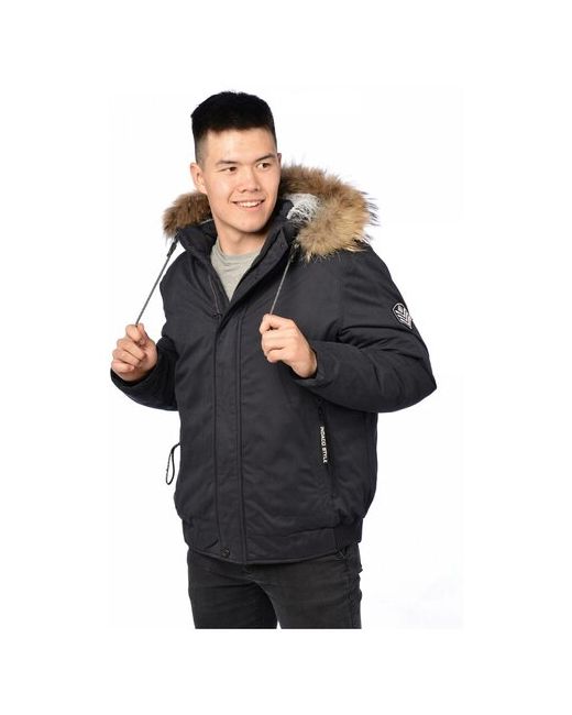 Indaco Fashion Аляска демисезонная внутренний карман капюшон карманы манжеты размер 48