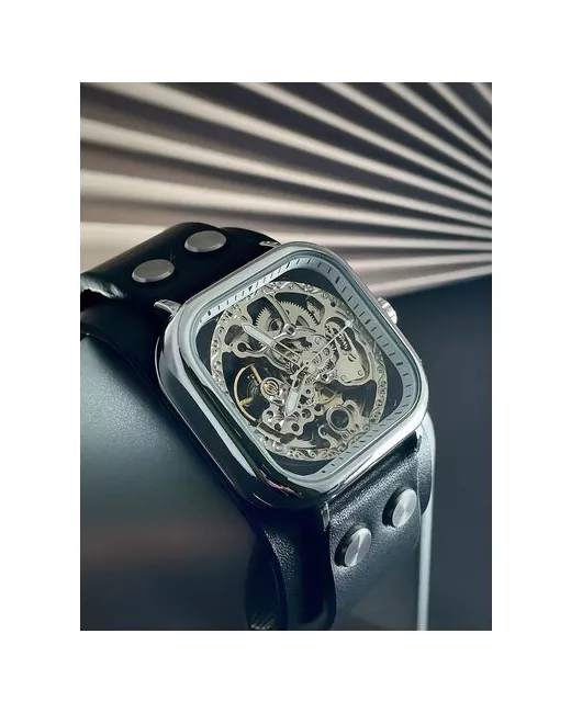Katy Geht Наручные часы Часы наручные скелетоны с кожаным ремешком ручной работы в подарочной упаковке от белый серебряный