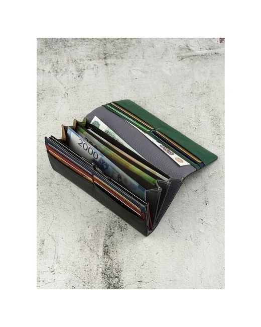 Capsa Кошелек на магните молнии магнит 5 отделений для банкнот отделения карт и монет потайной карман подарочная упаковка черный