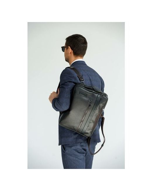 Franchesco Mariscotti Рюкзак отделение для ноутбука вмещает А4 внутренний карман регулируемый ремень черный