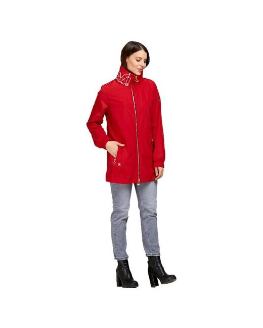 Avi Куртка демисезонная средней длины силуэт прямой водонепроницаемая без капюшона карманы внутренний карман размер 3844RU