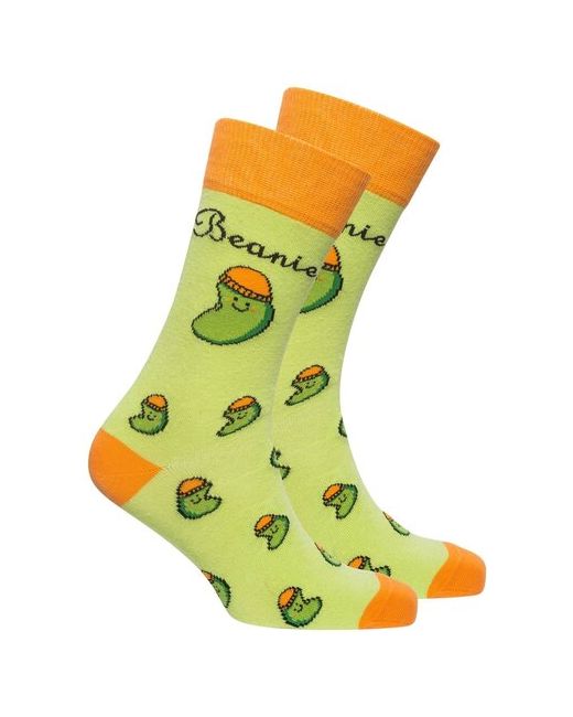Socks n Socks Носки 1 пара высокие подарочная упаковка износостойкие на Новый год 23 февраля фантазийные нескользящие размер 7-12 US 40-45 EU оранжевый желтый