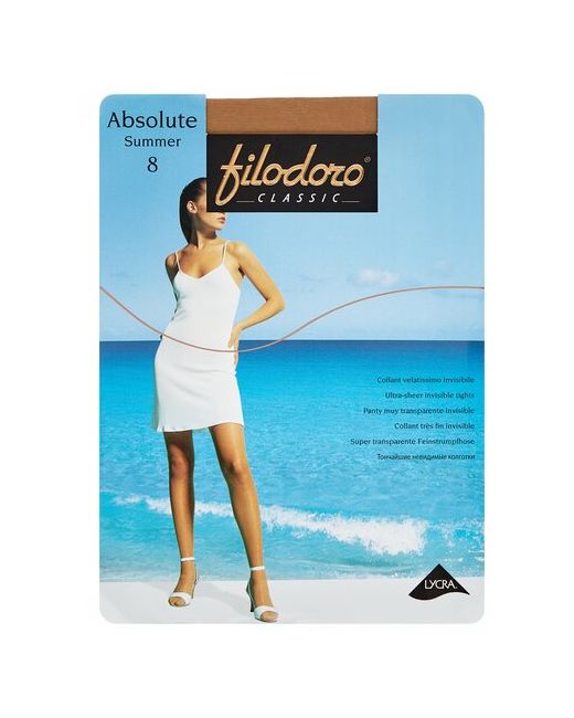 Filodoro Колготки Classic Absolute Summer 8 den с ластовицей размер